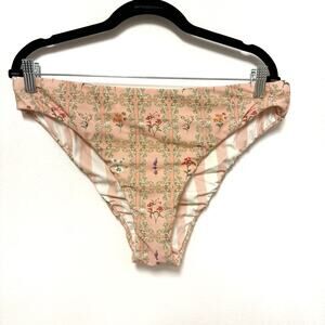 NWOT Agua Bendita x Target Floral Striped Reversible Bikini Bottoms - Summer